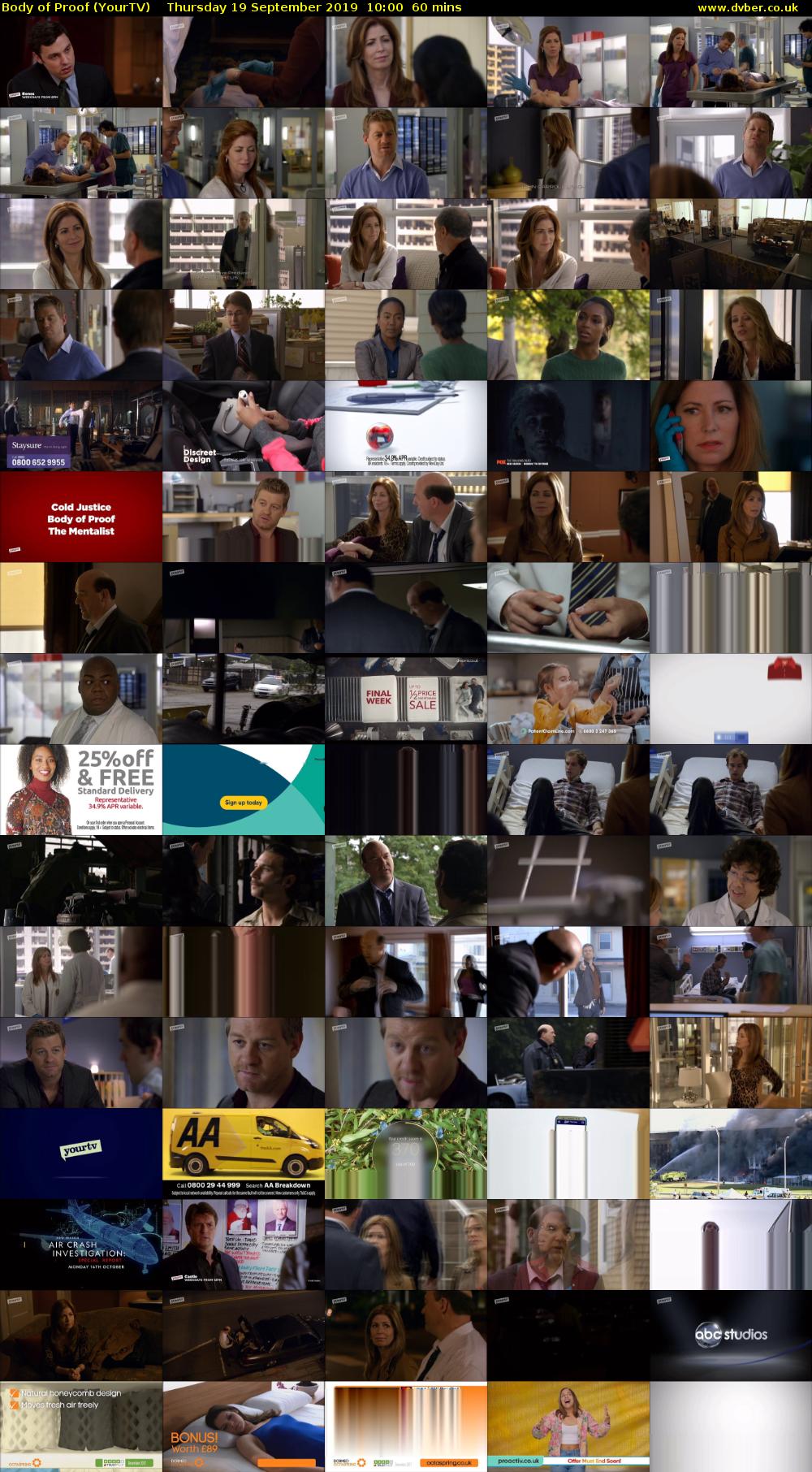 Body of Proof (YourTV) Thursday 19 September 2019 10:00 - 11:00