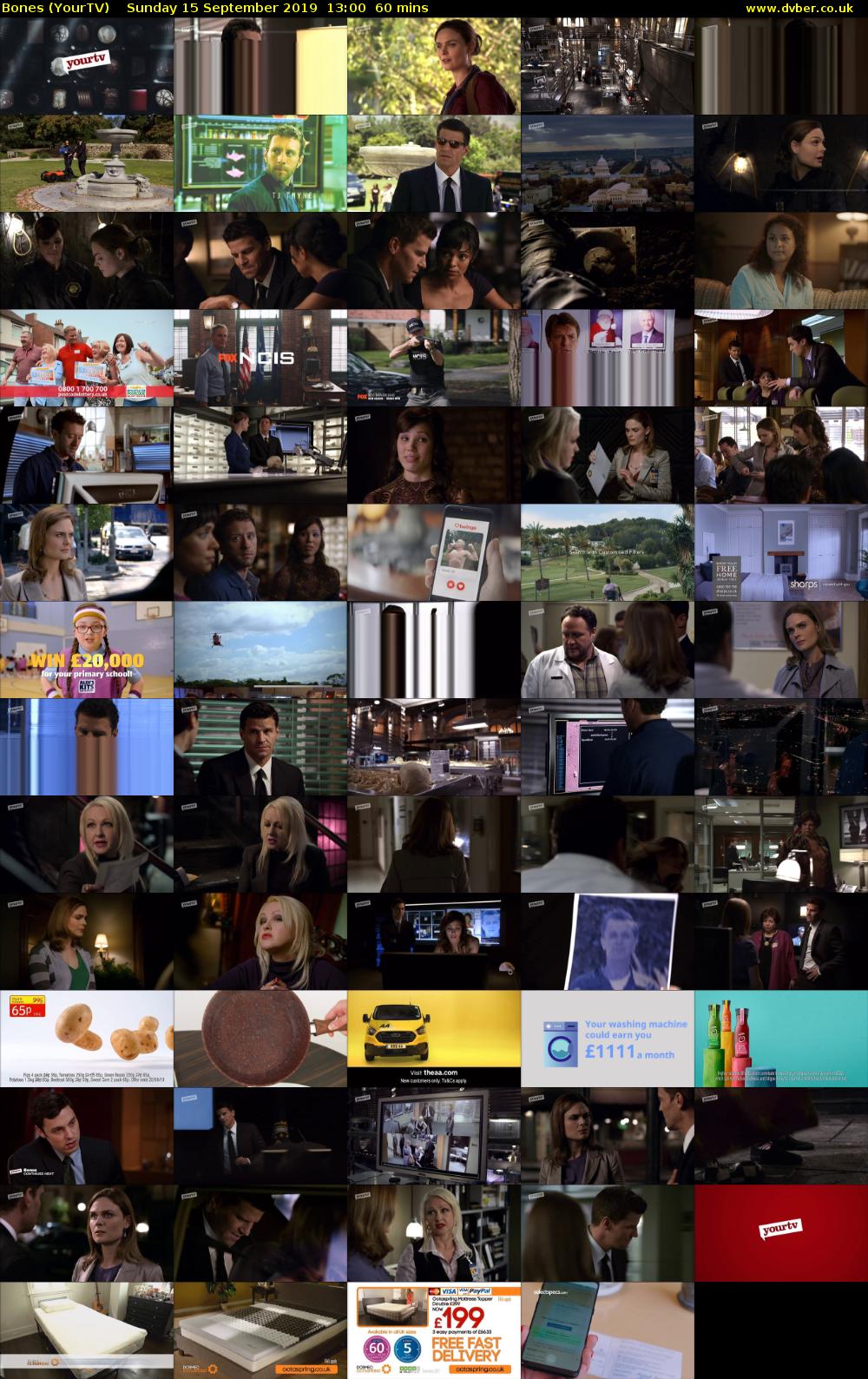 Bones (YourTV) Sunday 15 September 2019 13:00 - 14:00