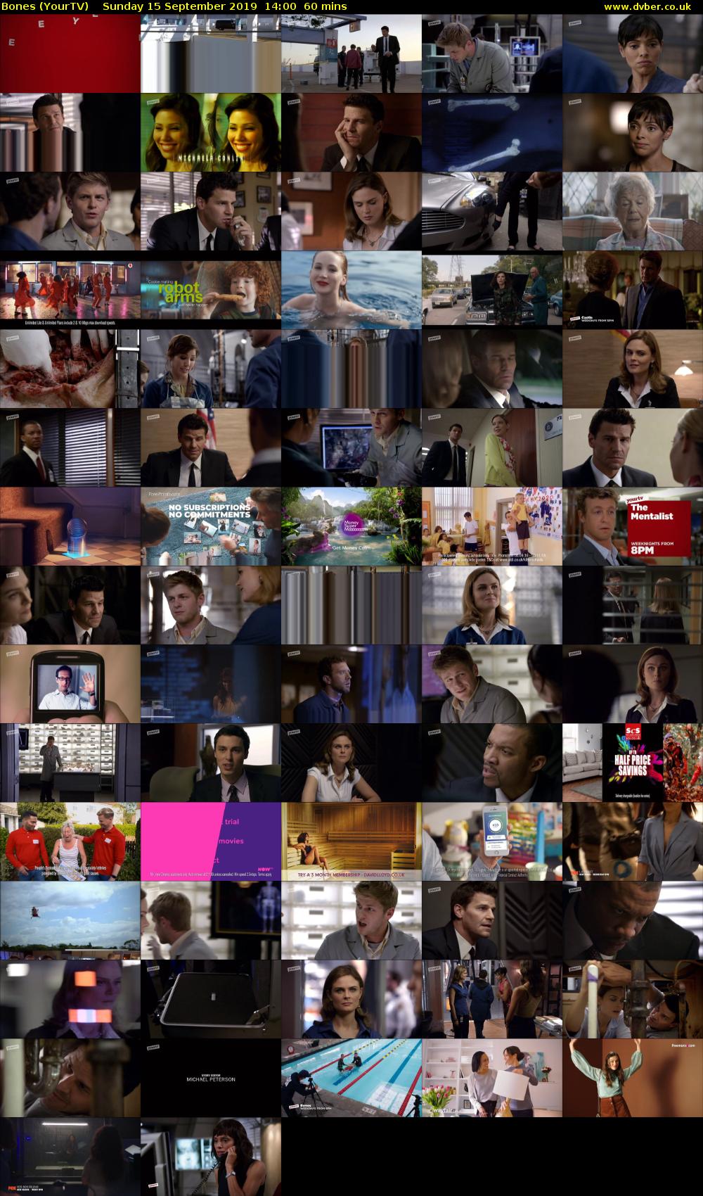Bones (YourTV) Sunday 15 September 2019 14:00 - 15:00