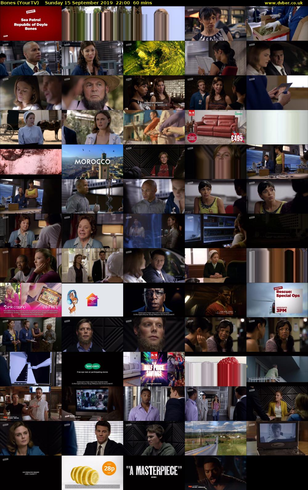 Bones (YourTV) Sunday 15 September 2019 22:00 - 23:00