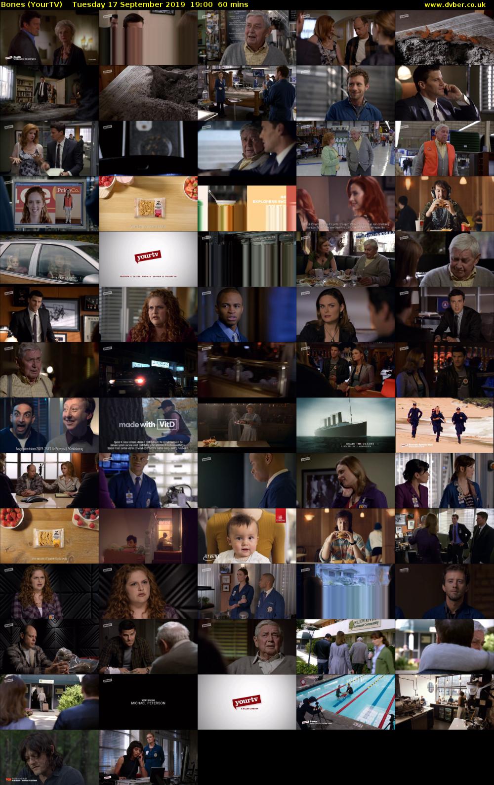 Bones (YourTV) Tuesday 17 September 2019 19:00 - 20:00