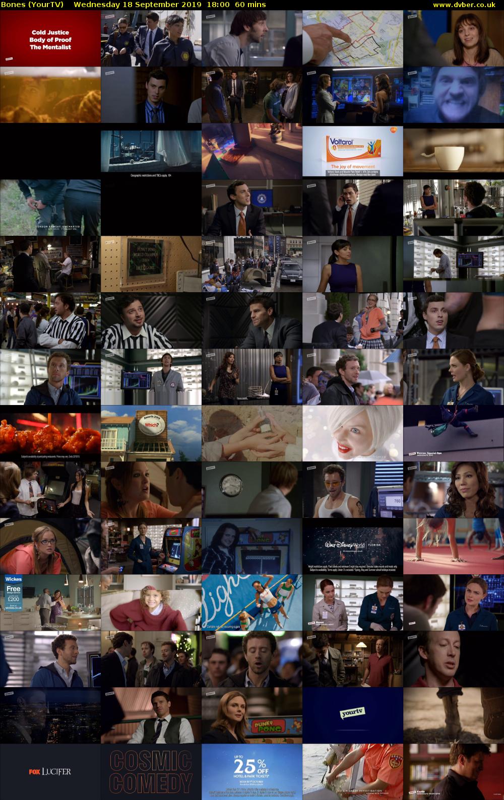 Bones (YourTV) Wednesday 18 September 2019 18:00 - 19:00