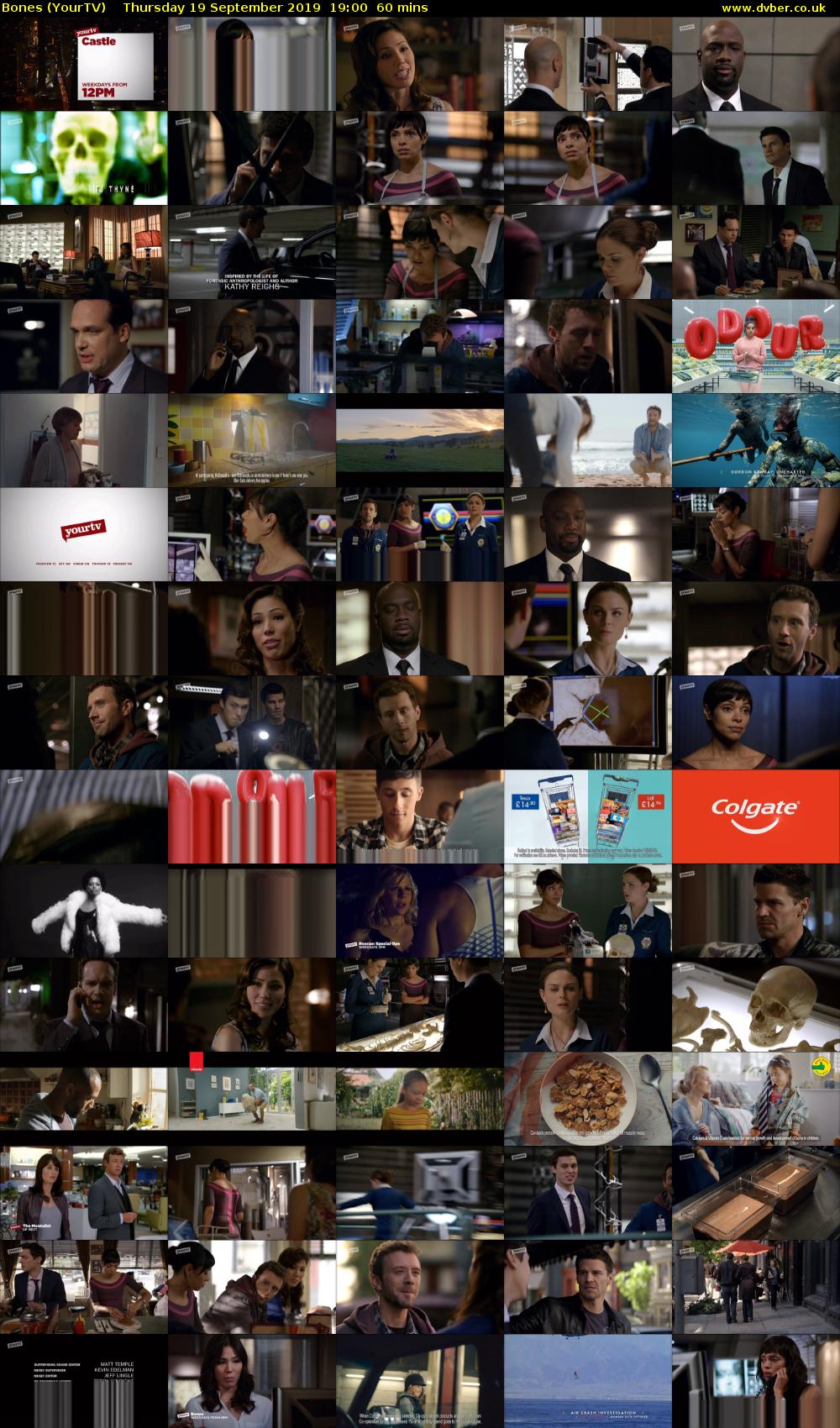 Bones (YourTV) Thursday 19 September 2019 19:00 - 20:00
