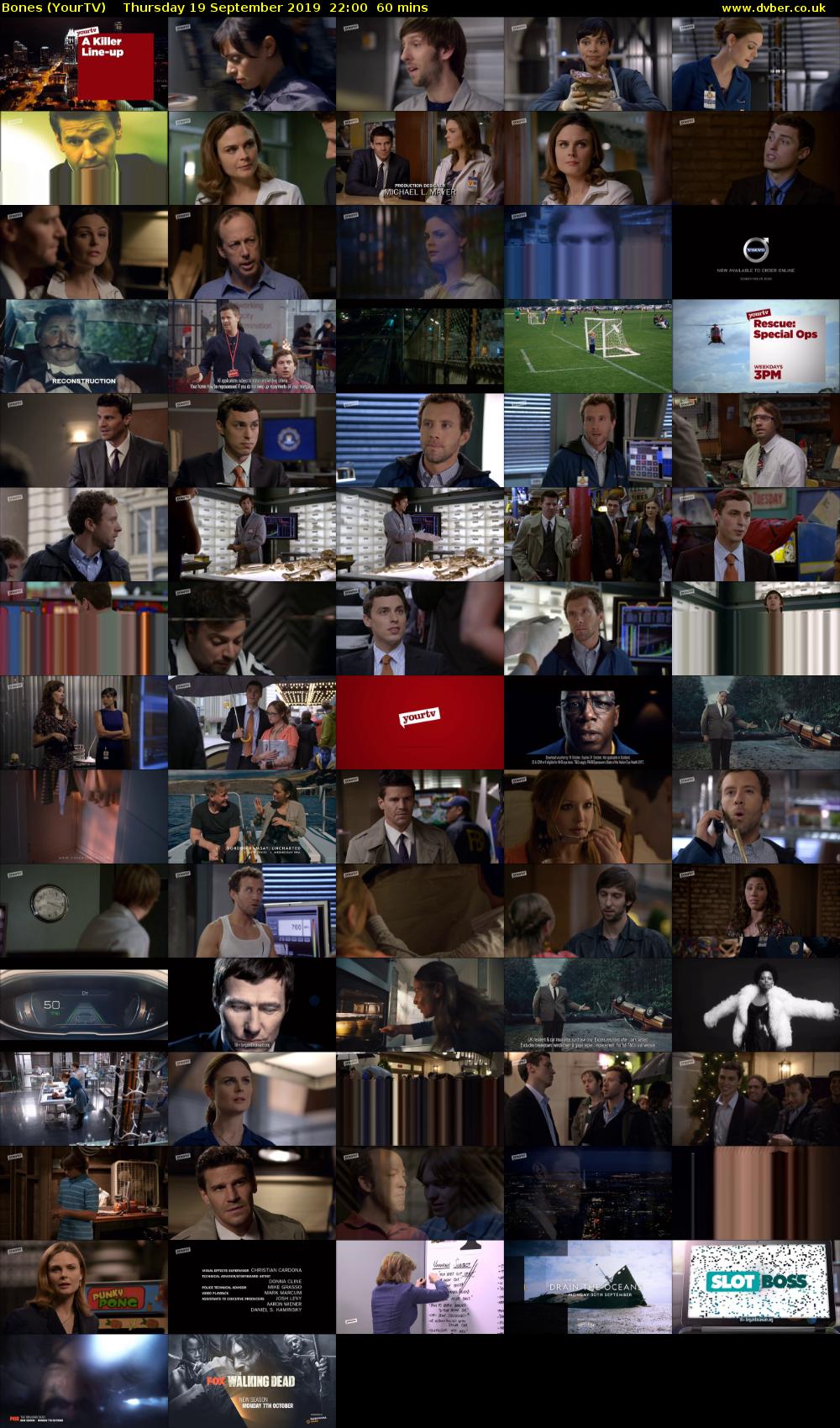 Bones (YourTV) Thursday 19 September 2019 22:00 - 23:00