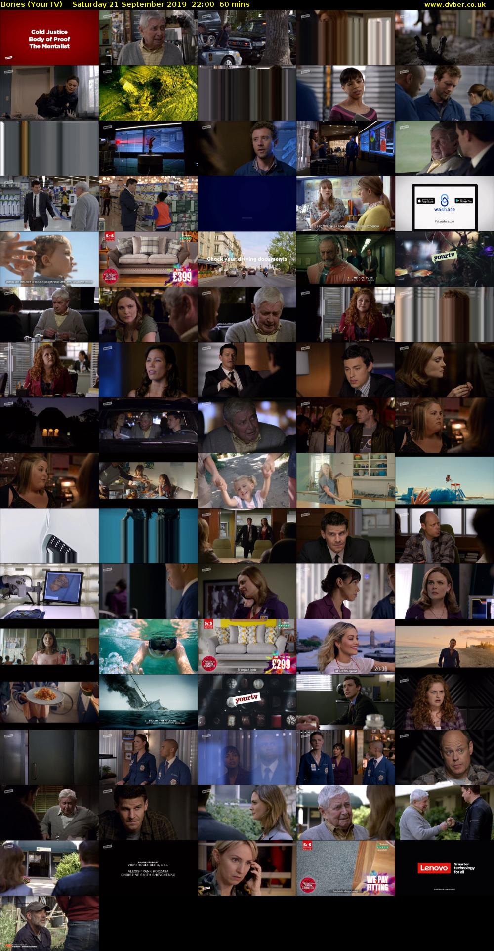 Bones (YourTV) Saturday 21 September 2019 22:00 - 23:00