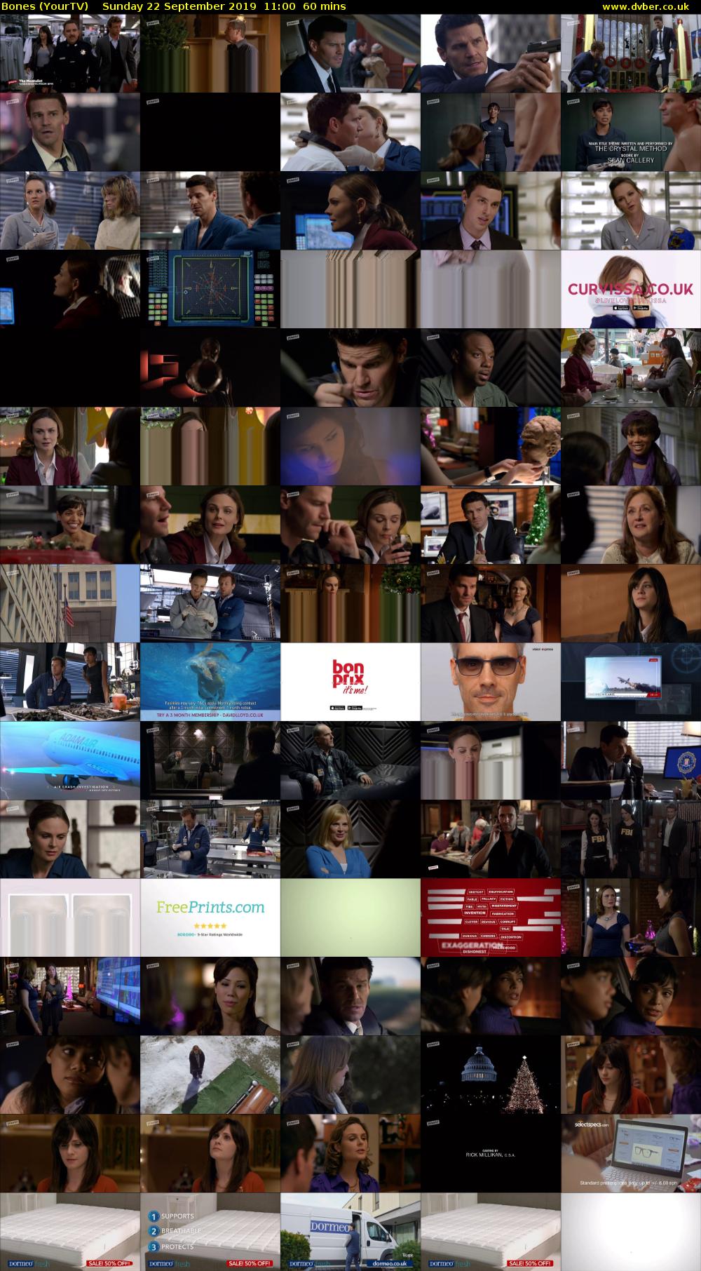 Bones (YourTV) Sunday 22 September 2019 11:00 - 12:00