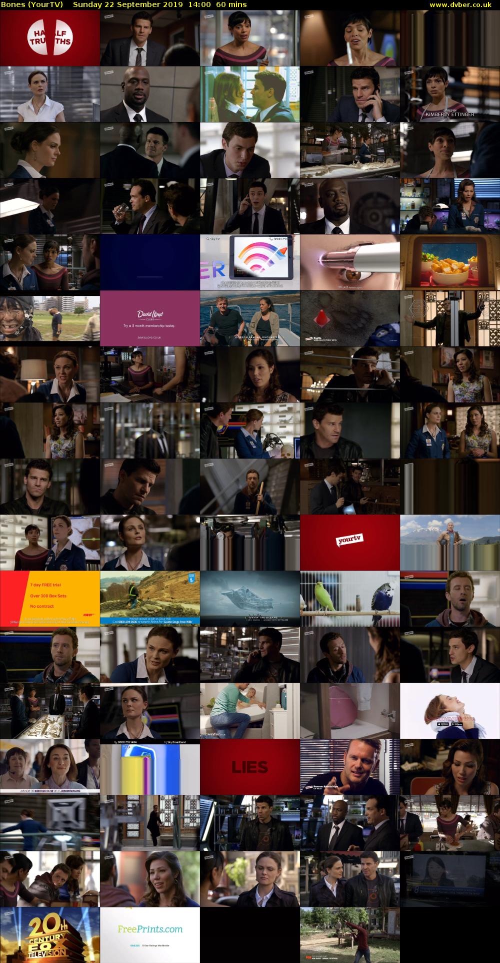 Bones (YourTV) Sunday 22 September 2019 14:00 - 15:00
