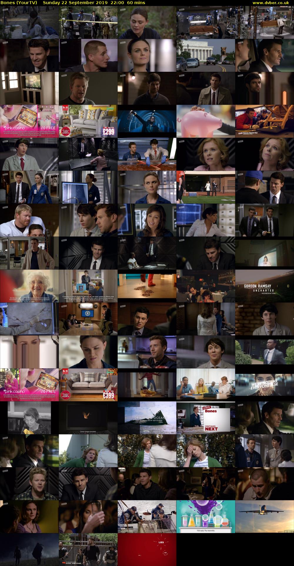 Bones (YourTV) Sunday 22 September 2019 22:00 - 23:00