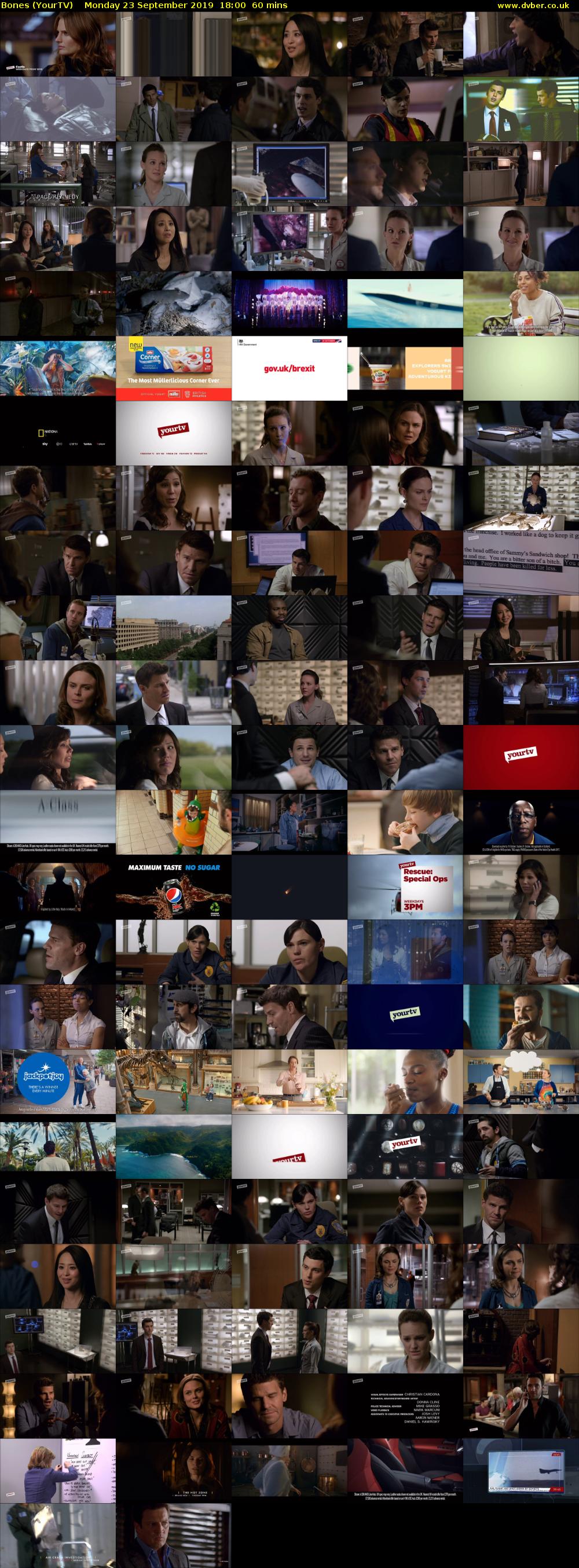 Bones (YourTV) Monday 23 September 2019 18:00 - 19:00