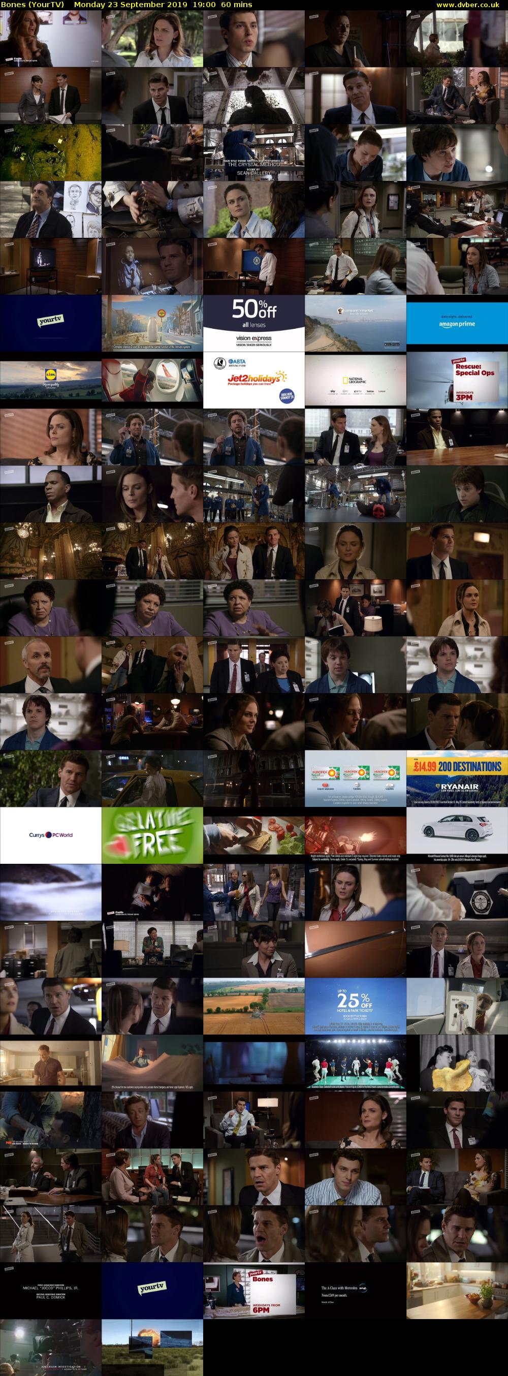 Bones (YourTV) Monday 23 September 2019 19:00 - 20:00