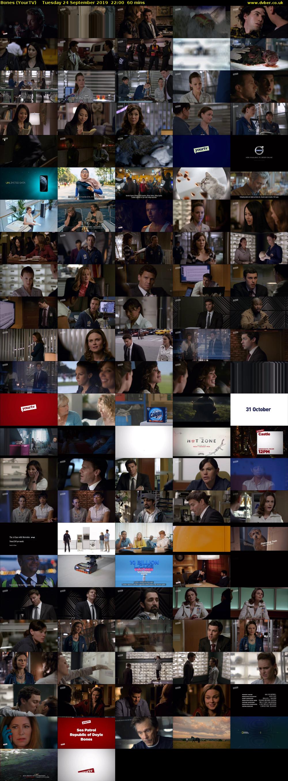 Bones (YourTV) Tuesday 24 September 2019 22:00 - 23:00