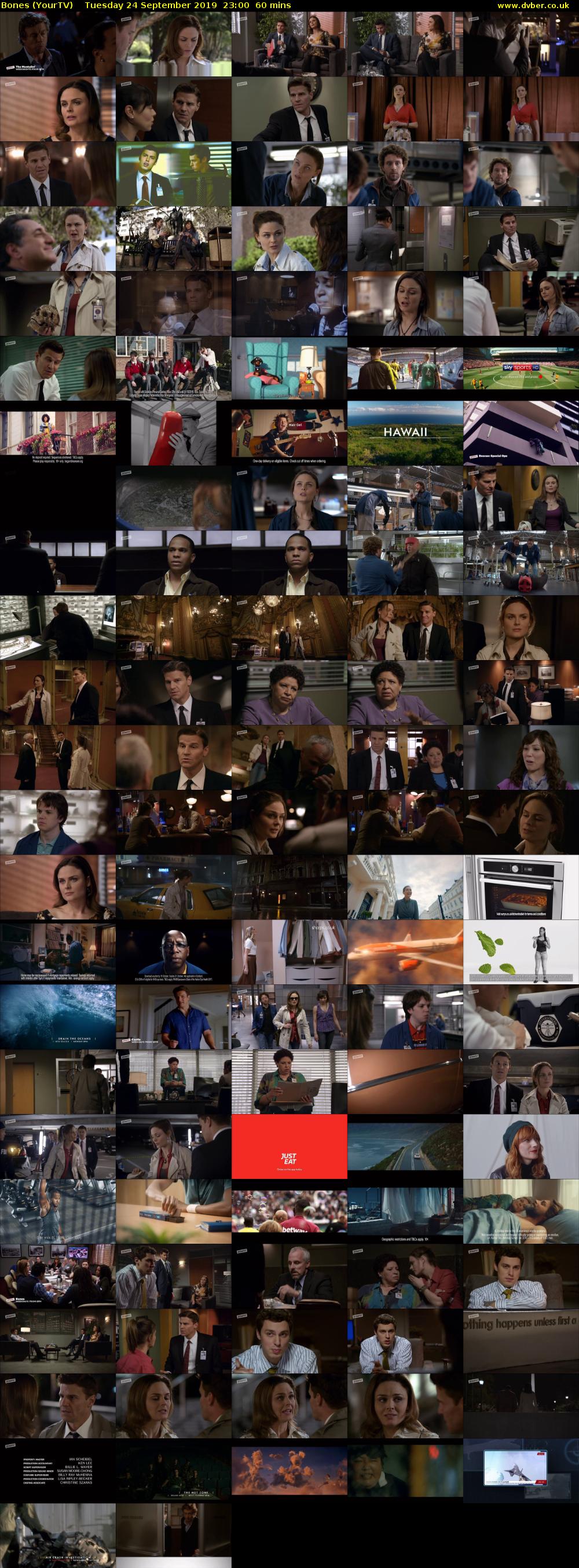 Bones (YourTV) Tuesday 24 September 2019 23:00 - 00:00