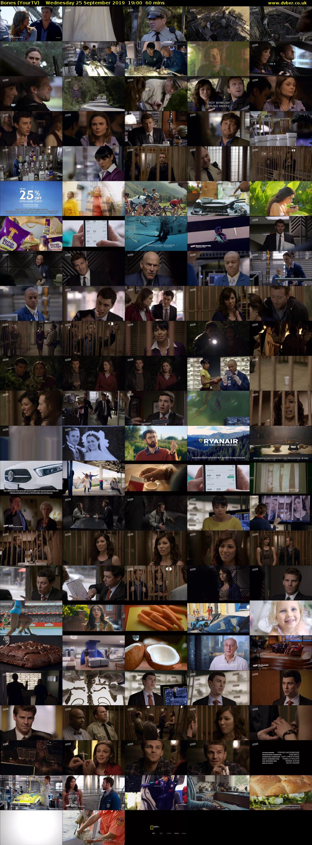 Bones (YourTV) Wednesday 25 September 2019 19:00 - 20:00