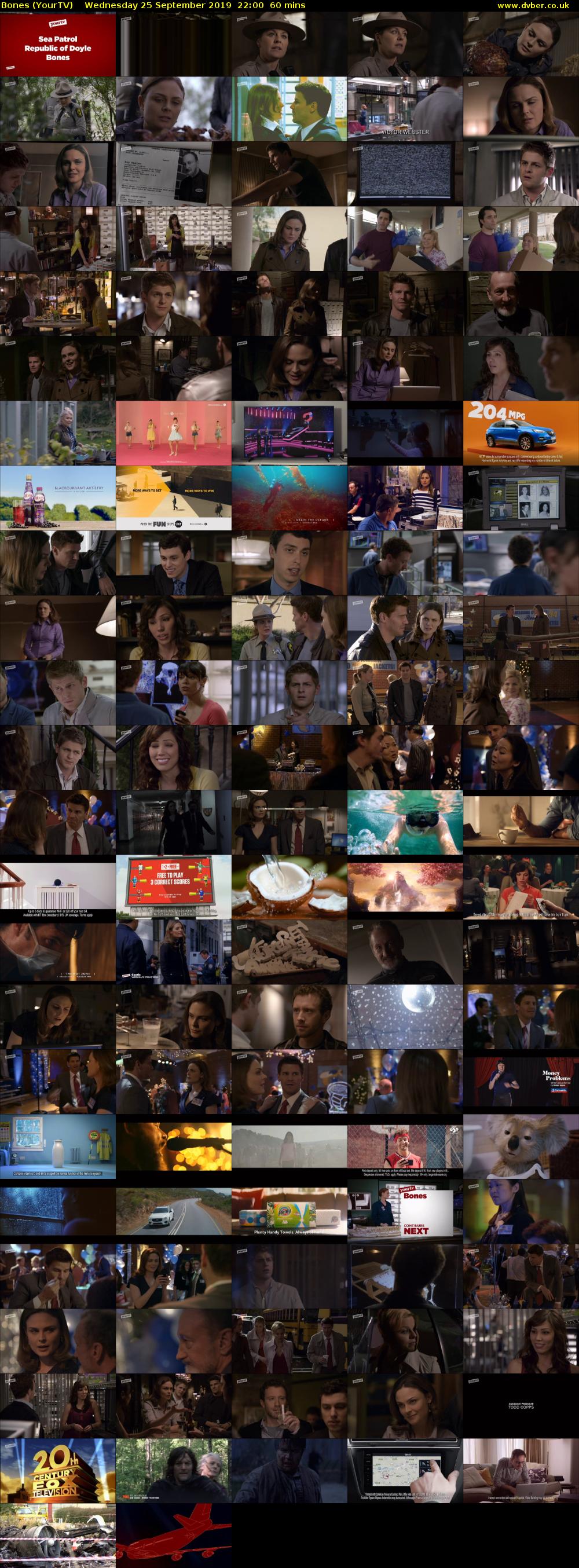 Bones (YourTV) Wednesday 25 September 2019 22:00 - 23:00