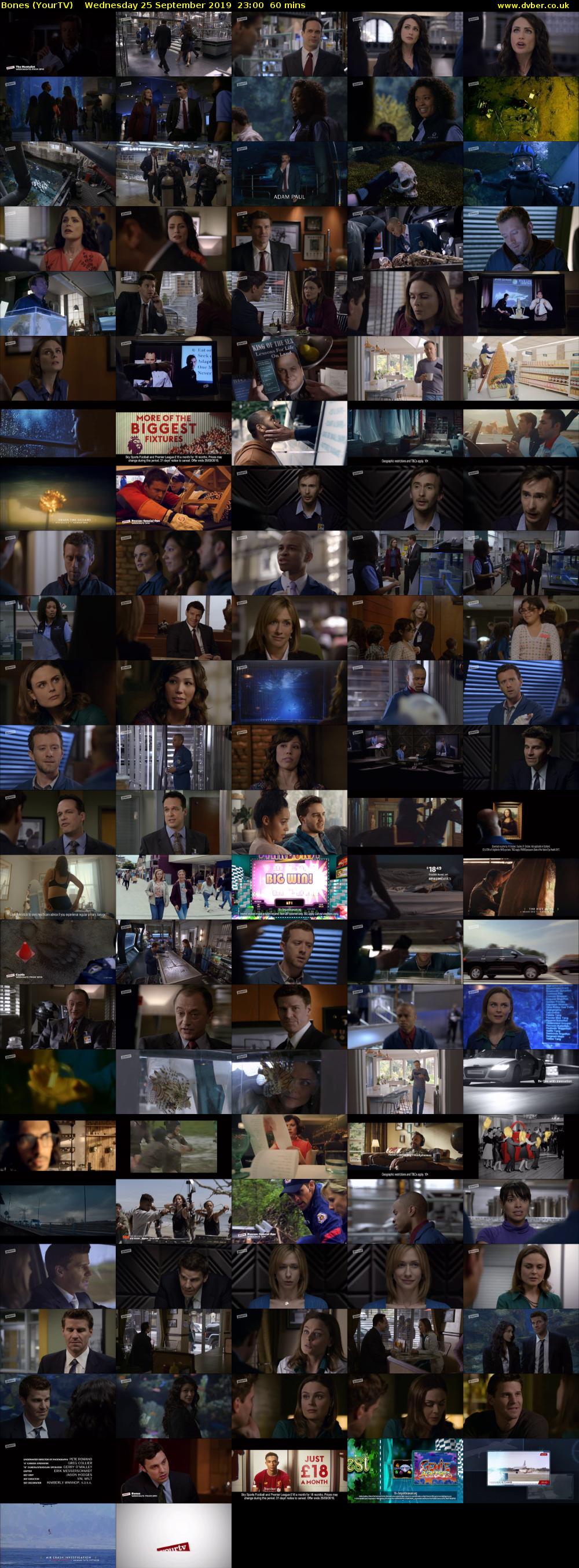 Bones (YourTV) Wednesday 25 September 2019 23:00 - 00:00