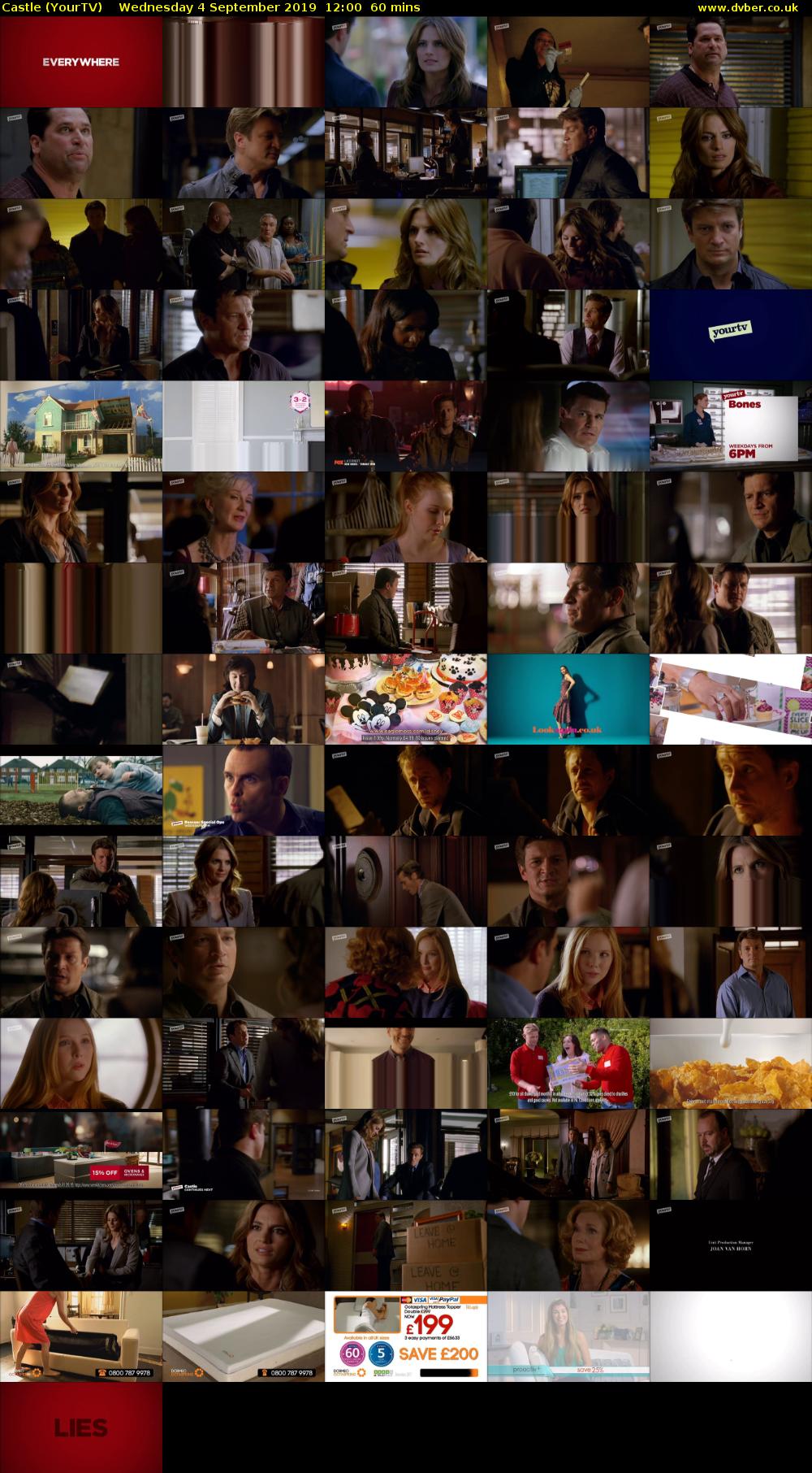 Castle (YourTV) Wednesday 4 September 2019 12:00 - 13:00