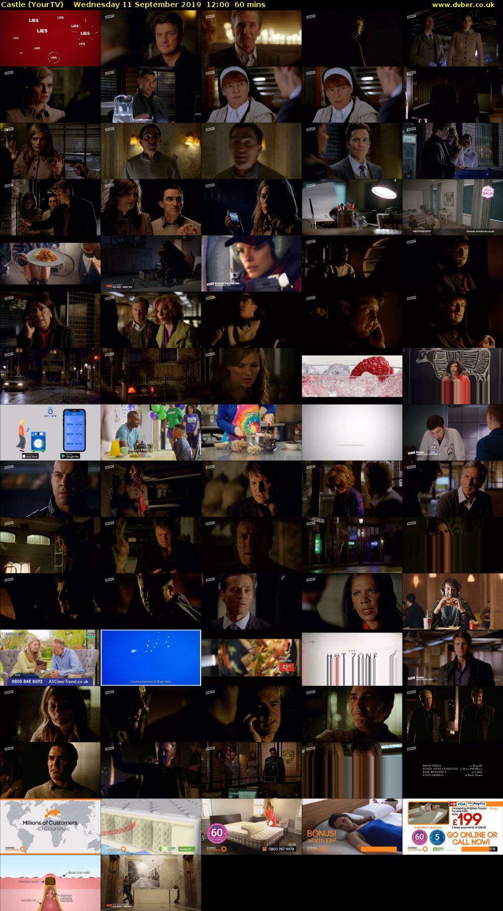 Castle (YourTV) Wednesday 11 September 2019 12:00 - 13:00