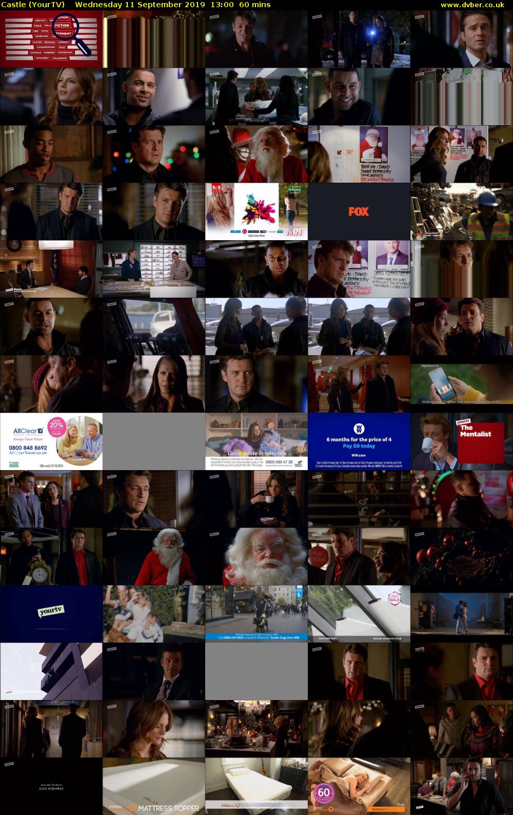 Castle (YourTV) Wednesday 11 September 2019 13:00 - 14:00