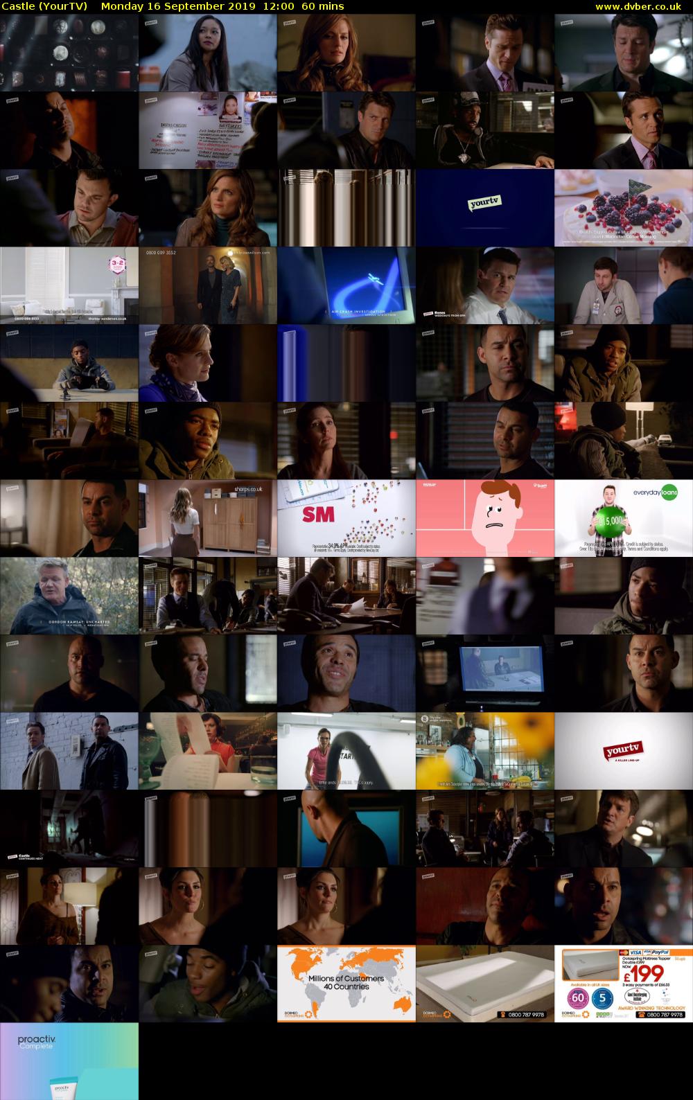 Castle (YourTV) Monday 16 September 2019 12:00 - 13:00