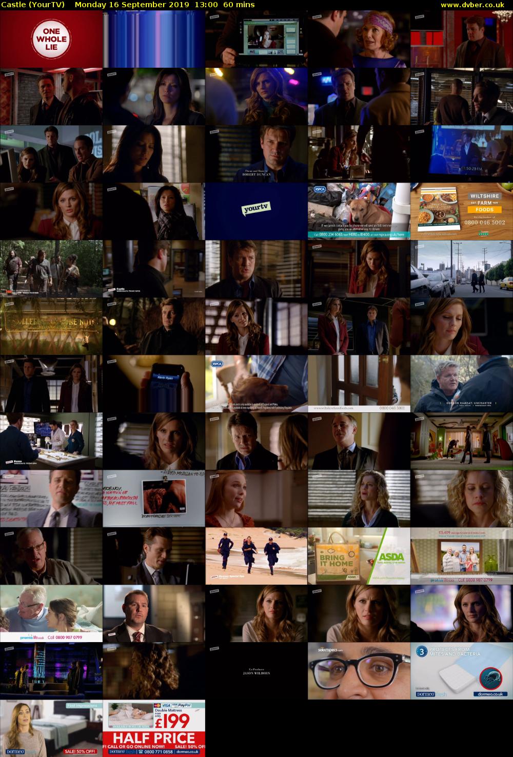 Castle (YourTV) Monday 16 September 2019 13:00 - 14:00