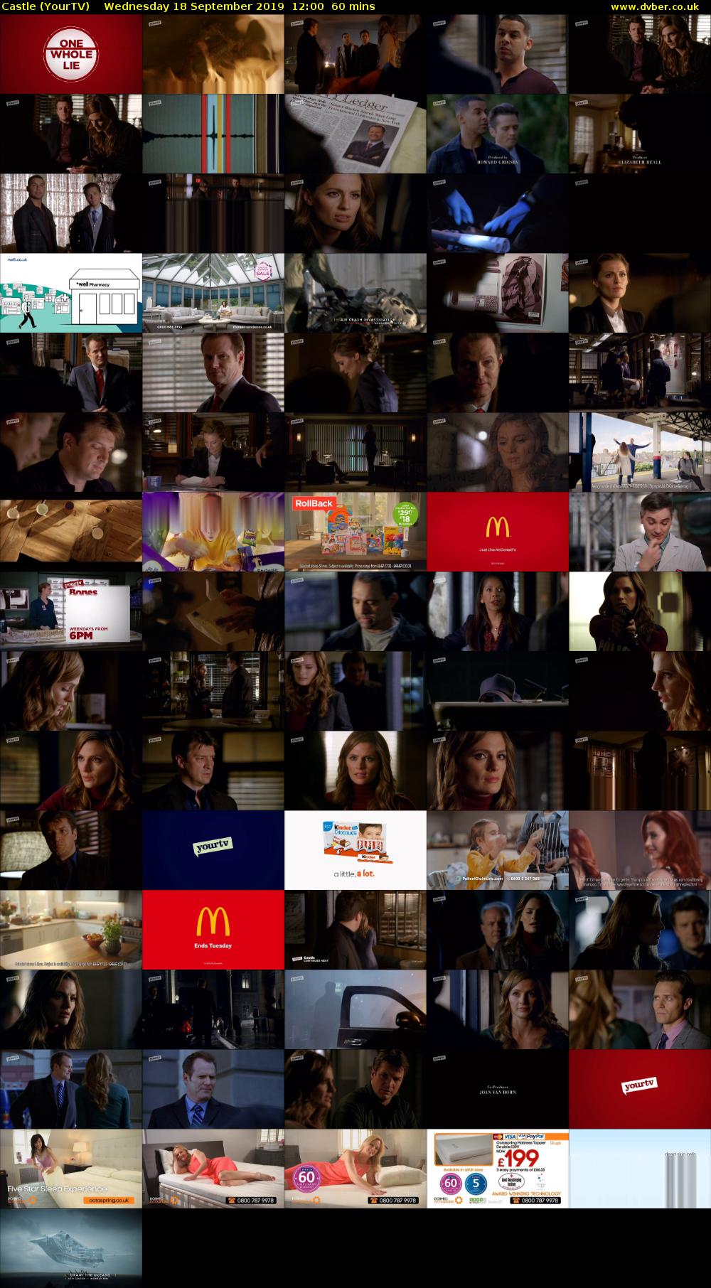 Castle (YourTV) Wednesday 18 September 2019 12:00 - 13:00