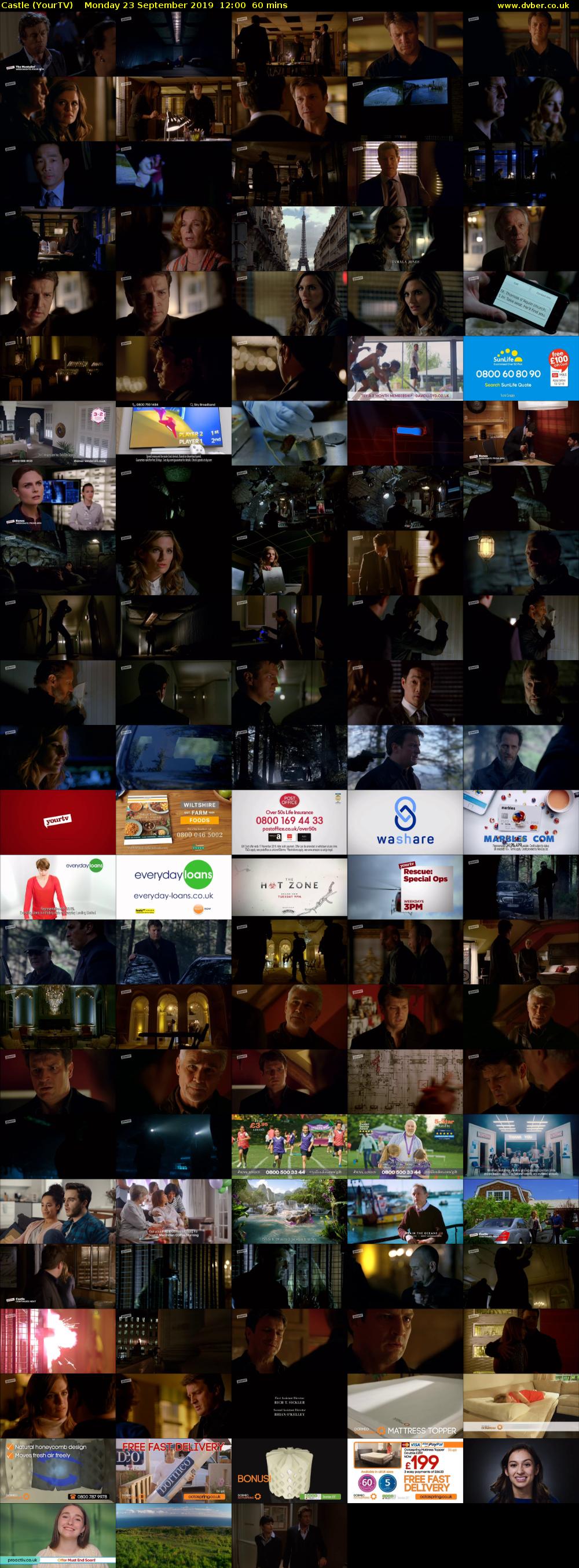 Castle (YourTV) Monday 23 September 2019 12:00 - 13:00