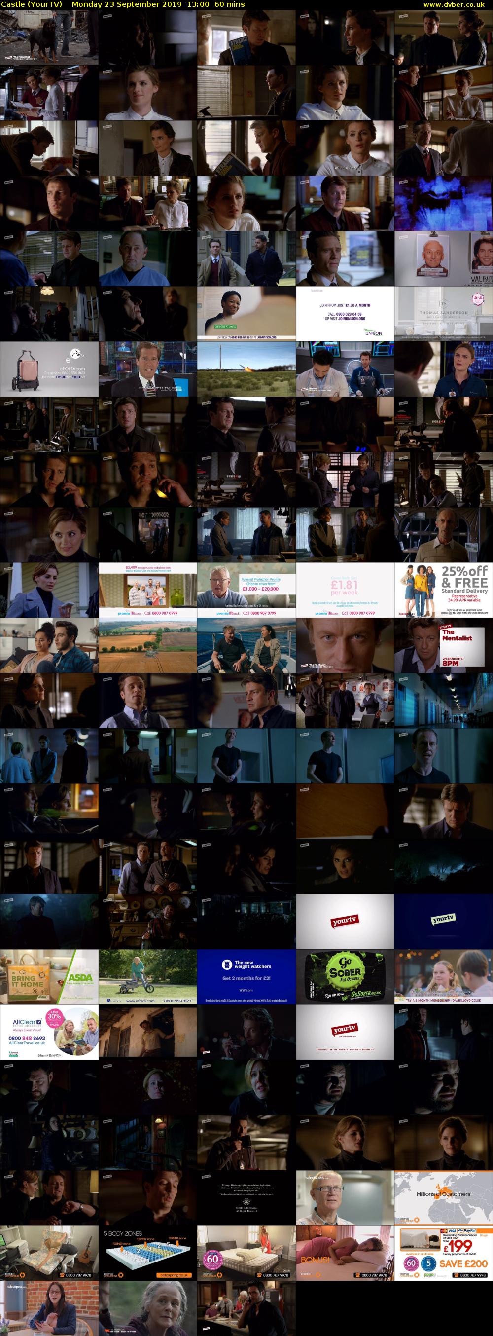 Castle (YourTV) Monday 23 September 2019 13:00 - 14:00