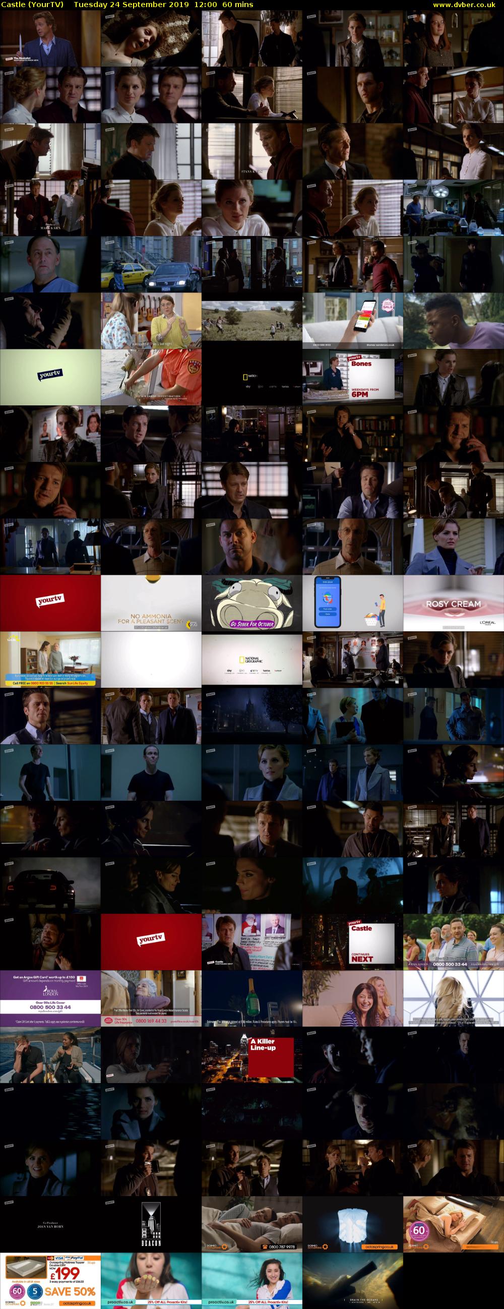 Castle (YourTV) Tuesday 24 September 2019 12:00 - 13:00