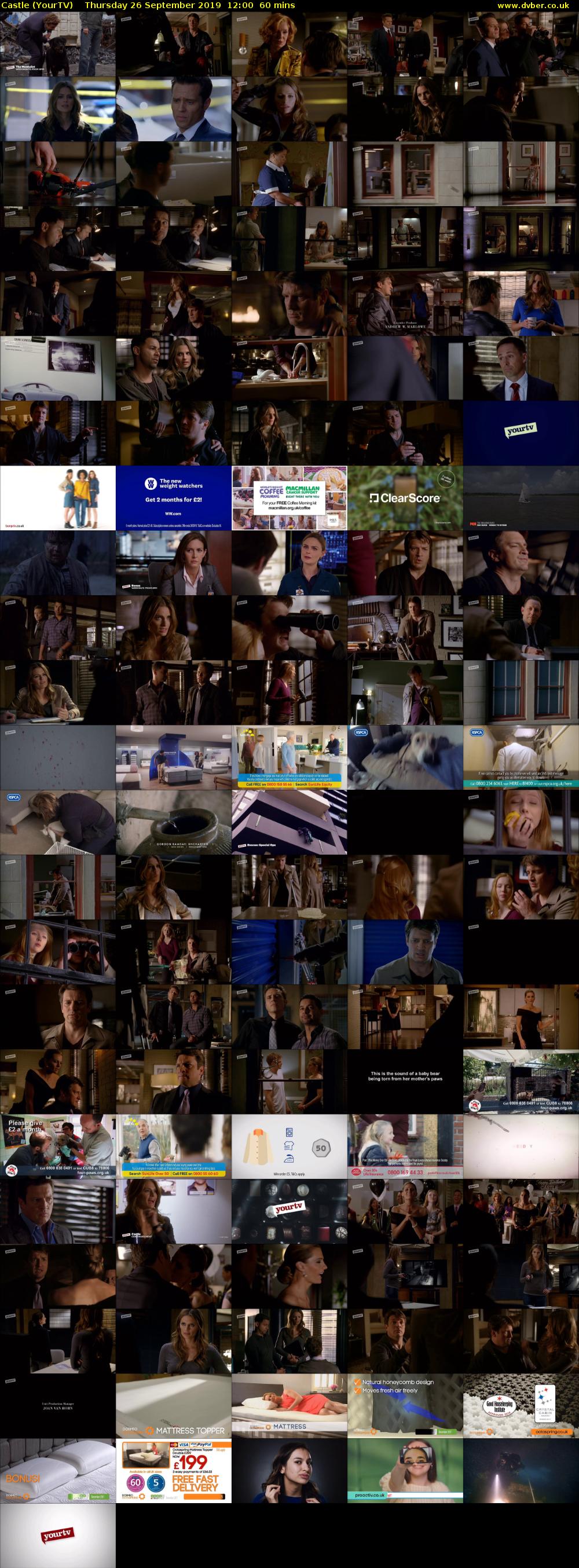 Castle (YourTV) Thursday 26 September 2019 12:00 - 13:00