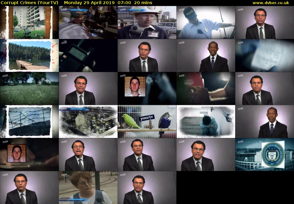 Corrupt Crimes (YourTV) Monday 29 April 2019 07:00 - 07:20