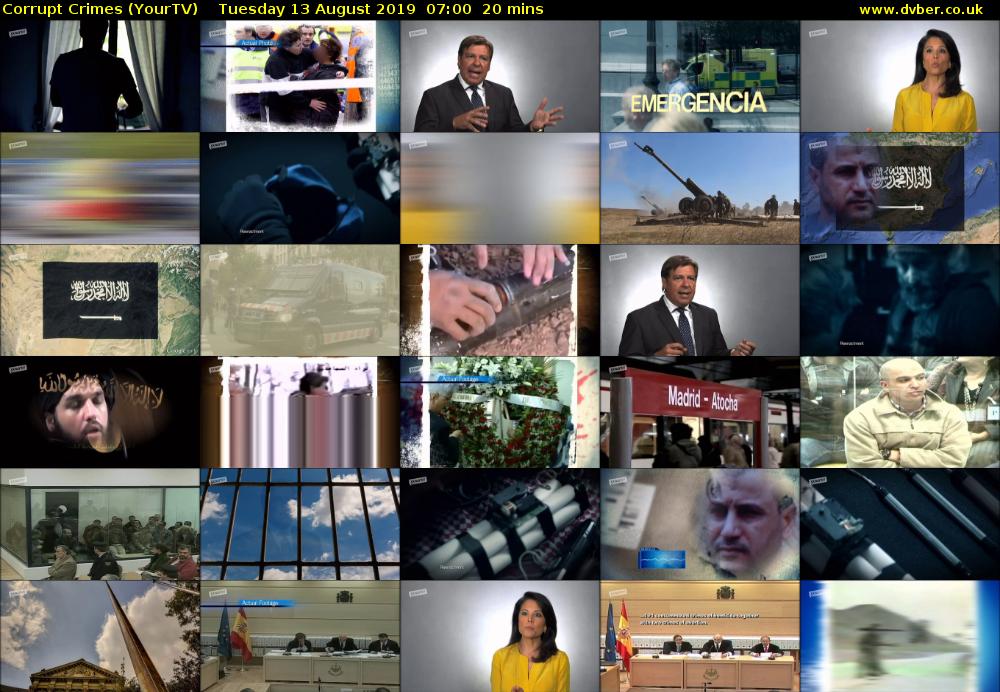 Corrupt Crimes (YourTV) Tuesday 13 August 2019 07:00 - 07:20