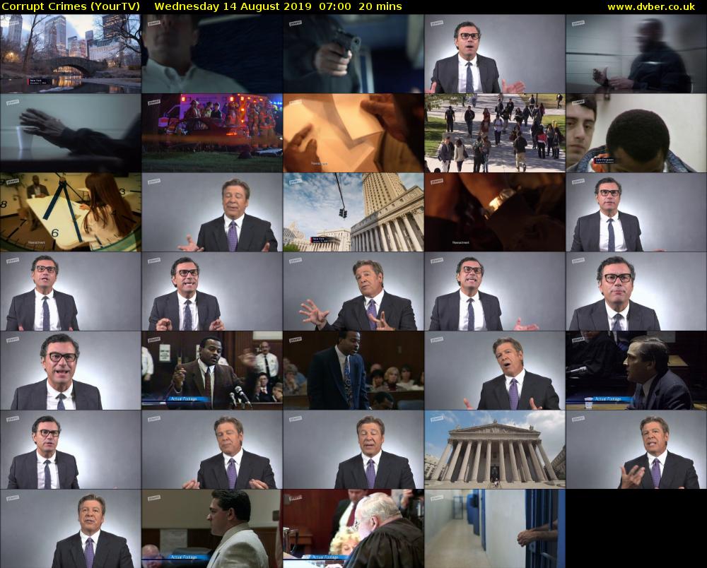 Corrupt Crimes (YourTV) Wednesday 14 August 2019 07:00 - 07:20