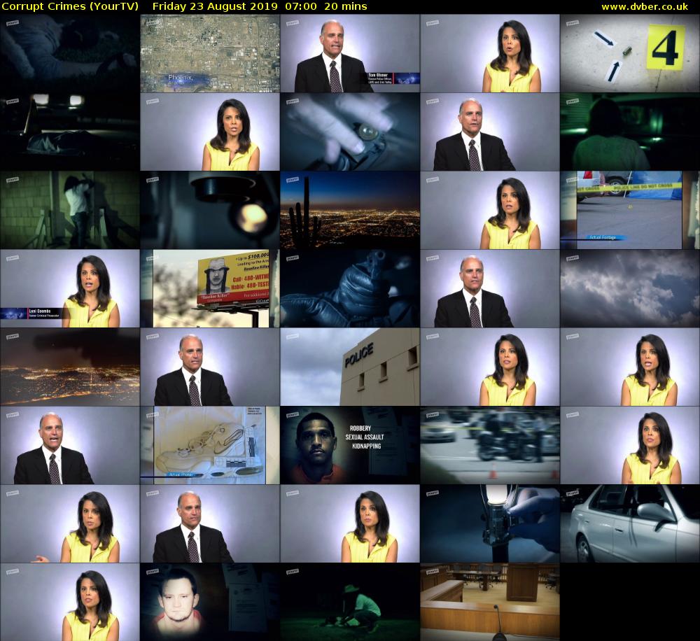 Corrupt Crimes (YourTV) Friday 23 August 2019 07:00 - 07:20