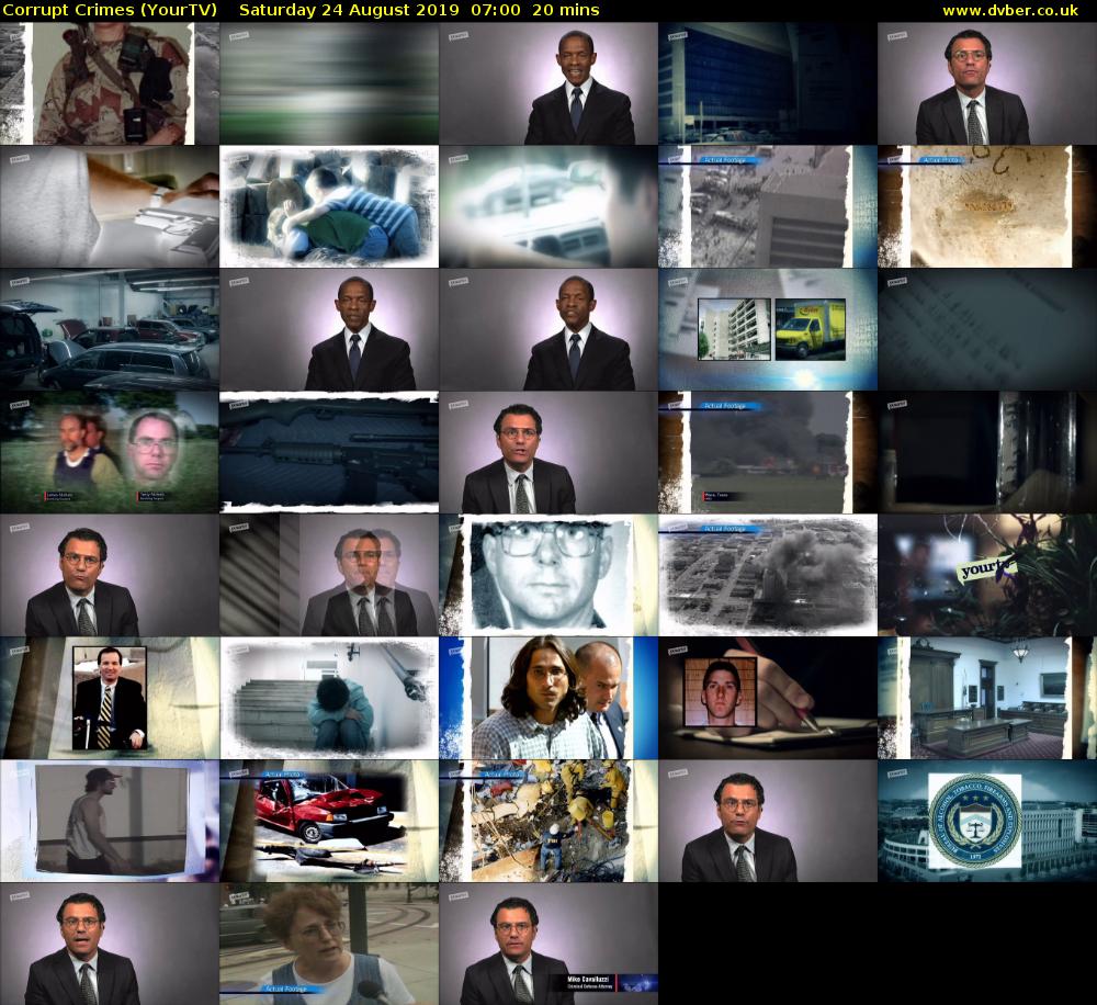 Corrupt Crimes (YourTV) Saturday 24 August 2019 07:00 - 07:20