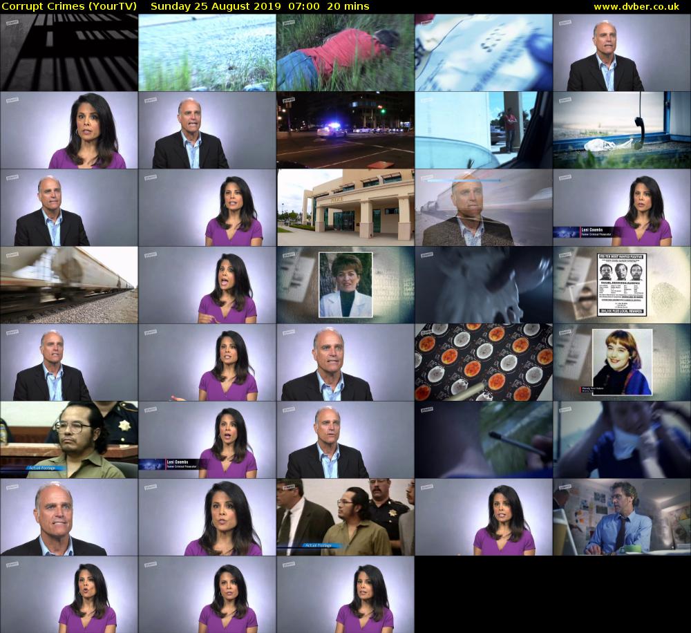 Corrupt Crimes (YourTV) Sunday 25 August 2019 07:00 - 07:20