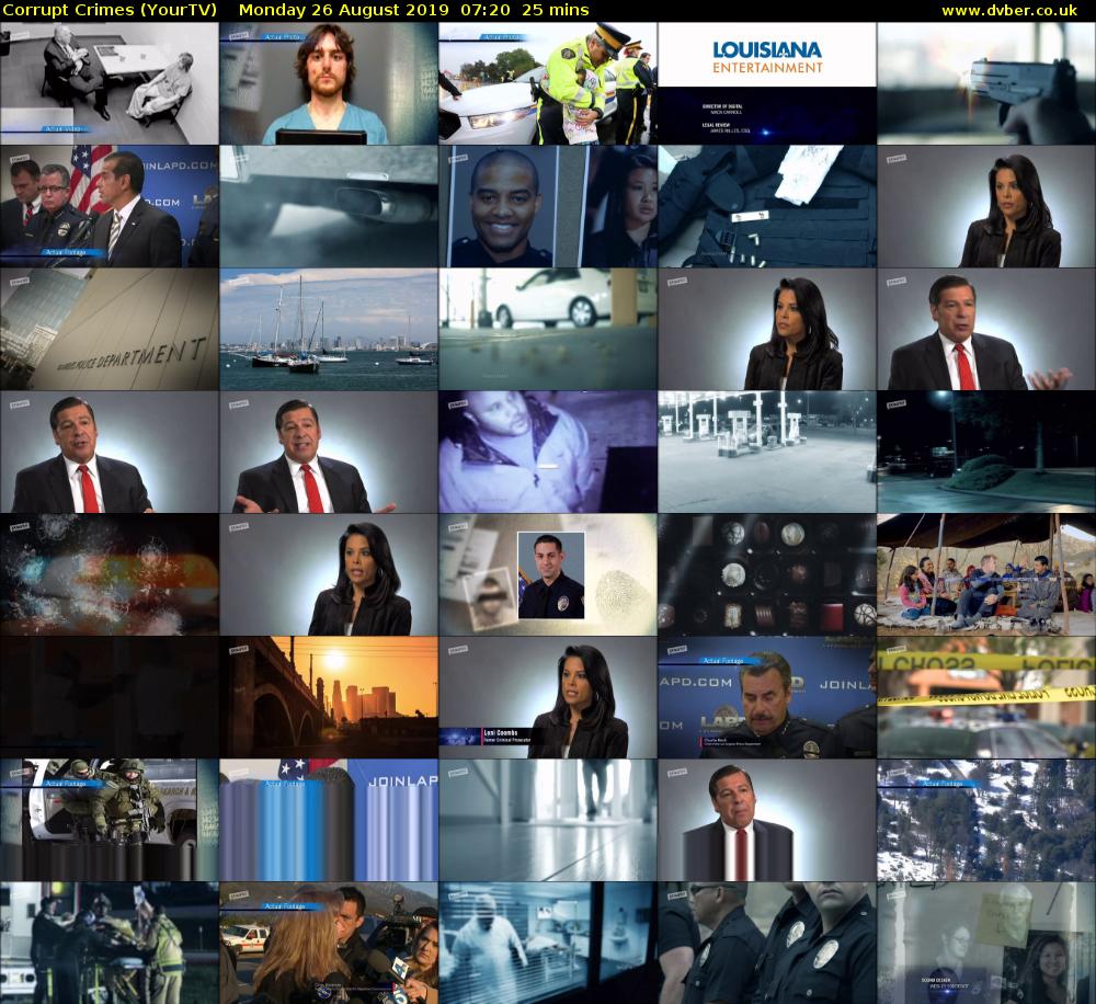 Corrupt Crimes (YourTV) Monday 26 August 2019 07:20 - 07:45