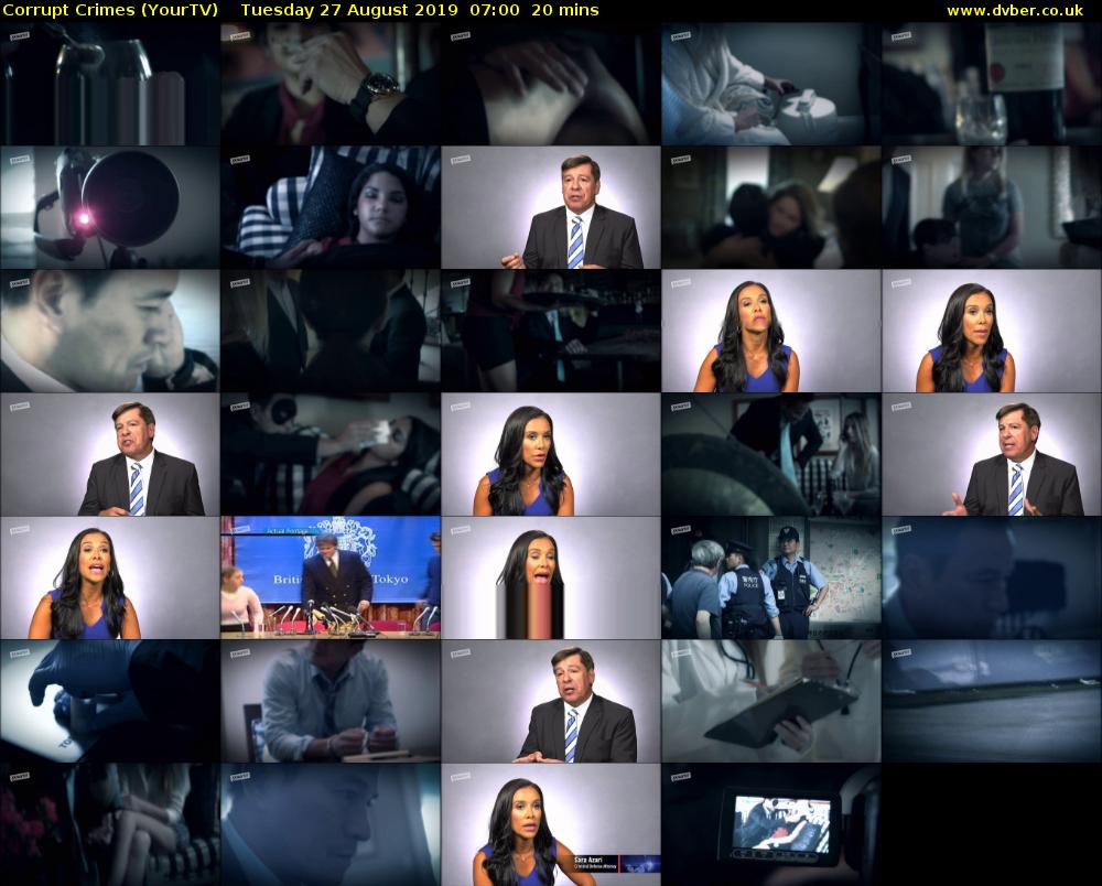 Corrupt Crimes (YourTV) Tuesday 27 August 2019 07:00 - 07:20