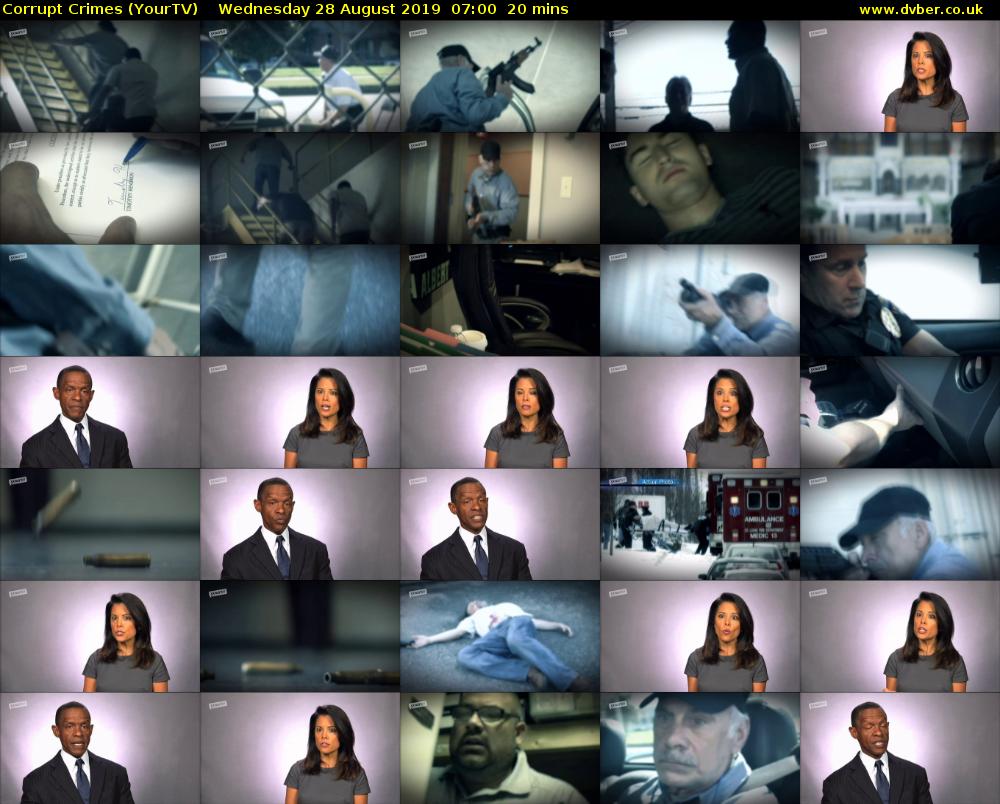 Corrupt Crimes (YourTV) Wednesday 28 August 2019 07:00 - 07:20