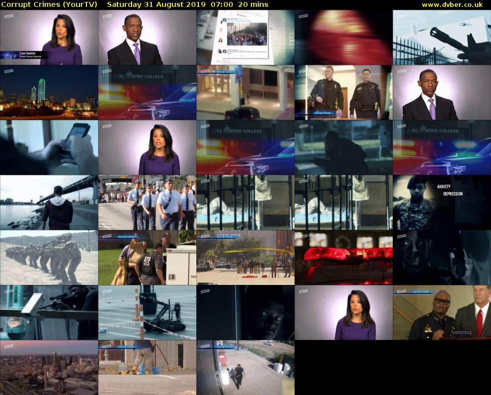 Corrupt Crimes (YourTV) Saturday 31 August 2019 07:00 - 07:20