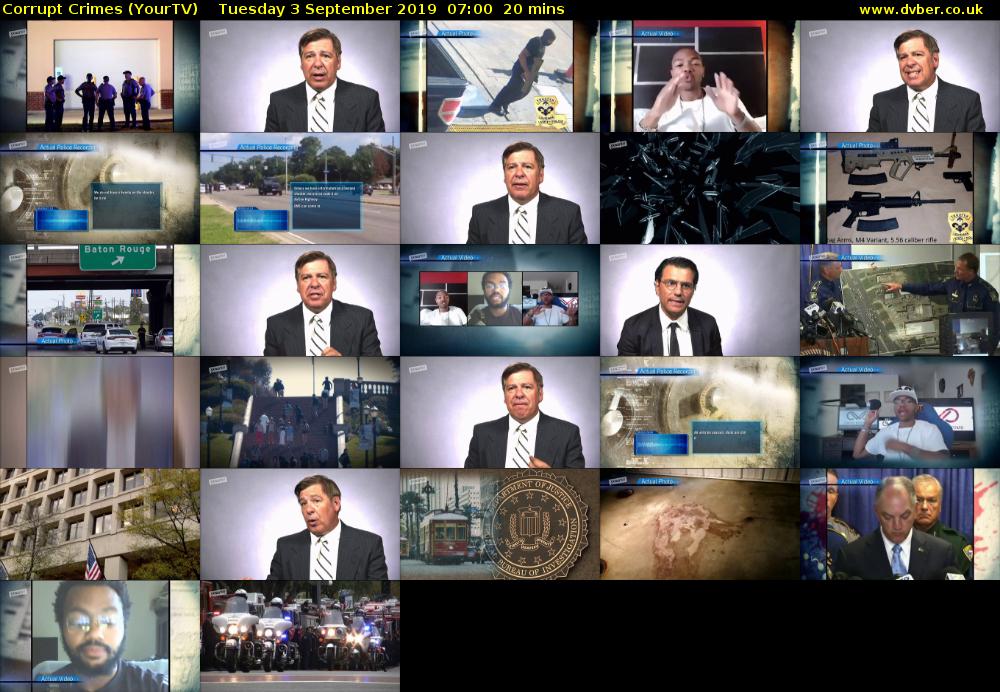Corrupt Crimes (YourTV) Tuesday 3 September 2019 07:00 - 07:20