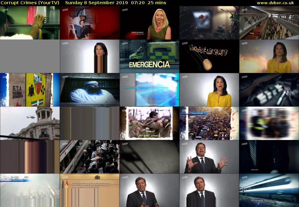 Corrupt Crimes (YourTV) Sunday 8 September 2019 07:20 - 07:45
