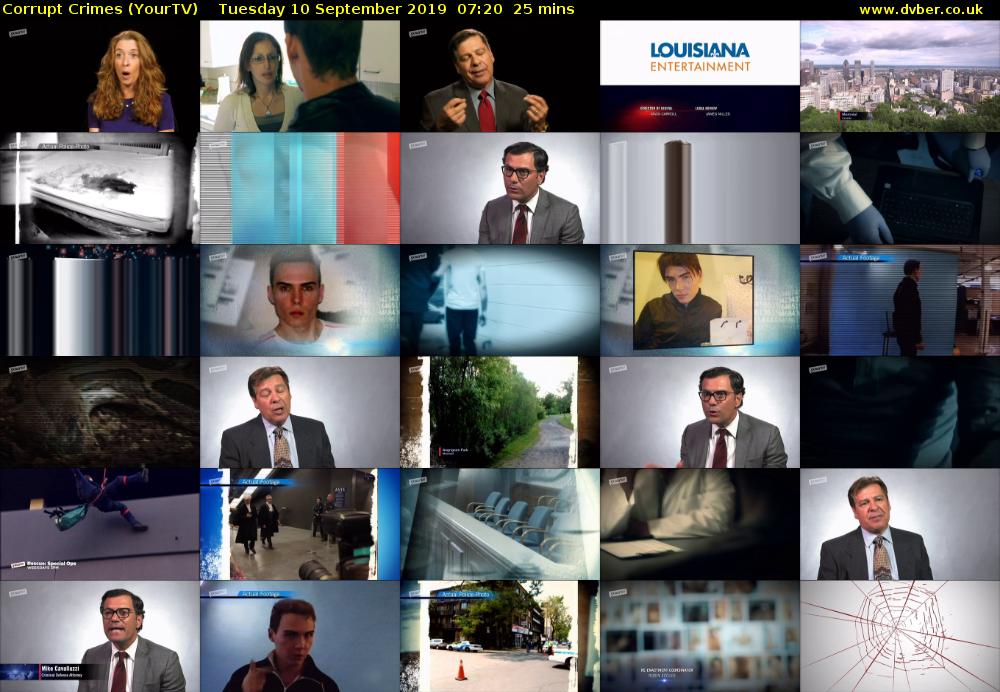 Corrupt Crimes (YourTV) Tuesday 10 September 2019 07:20 - 07:45
