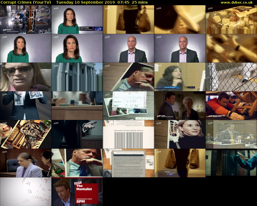 Corrupt Crimes (YourTV) Tuesday 10 September 2019 07:45 - 08:10