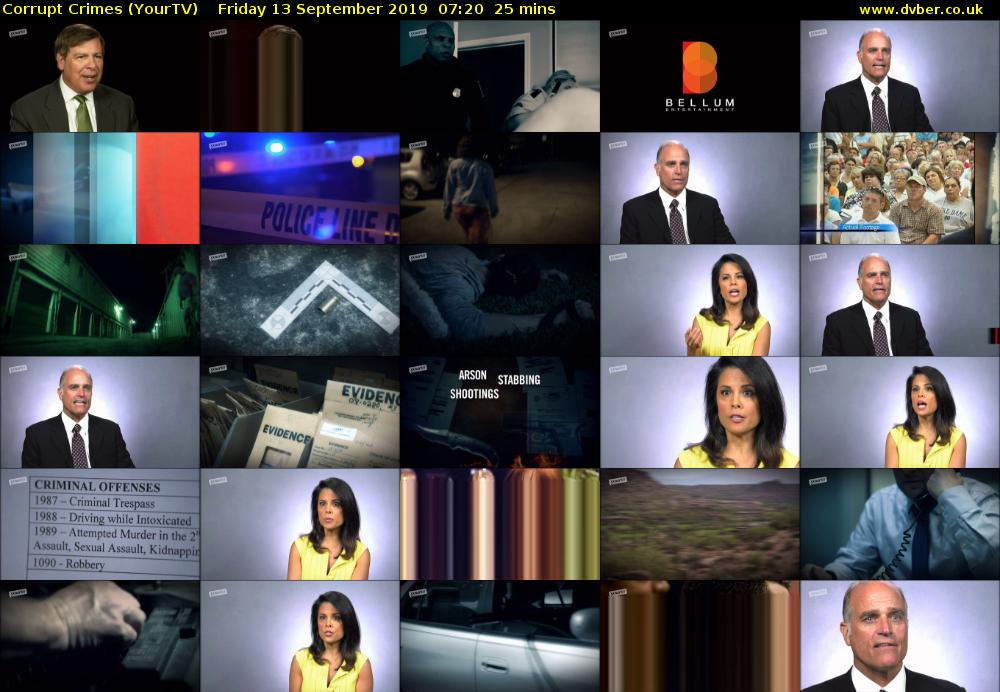 Corrupt Crimes (YourTV) Friday 13 September 2019 07:20 - 07:45