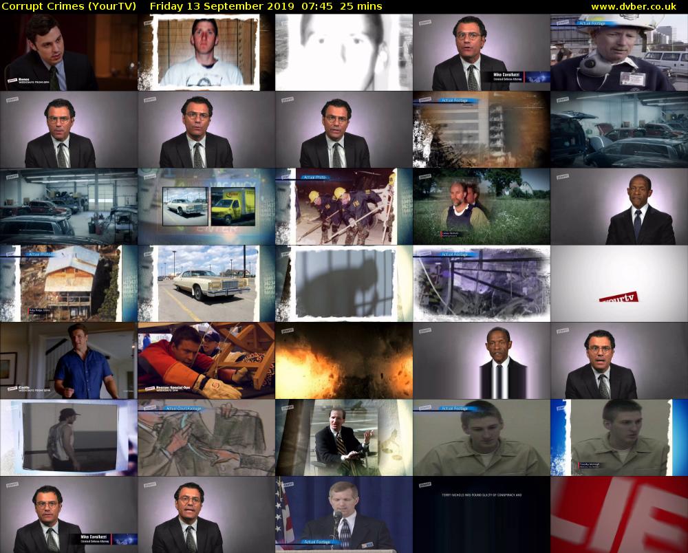 Corrupt Crimes (YourTV) Friday 13 September 2019 07:45 - 08:10