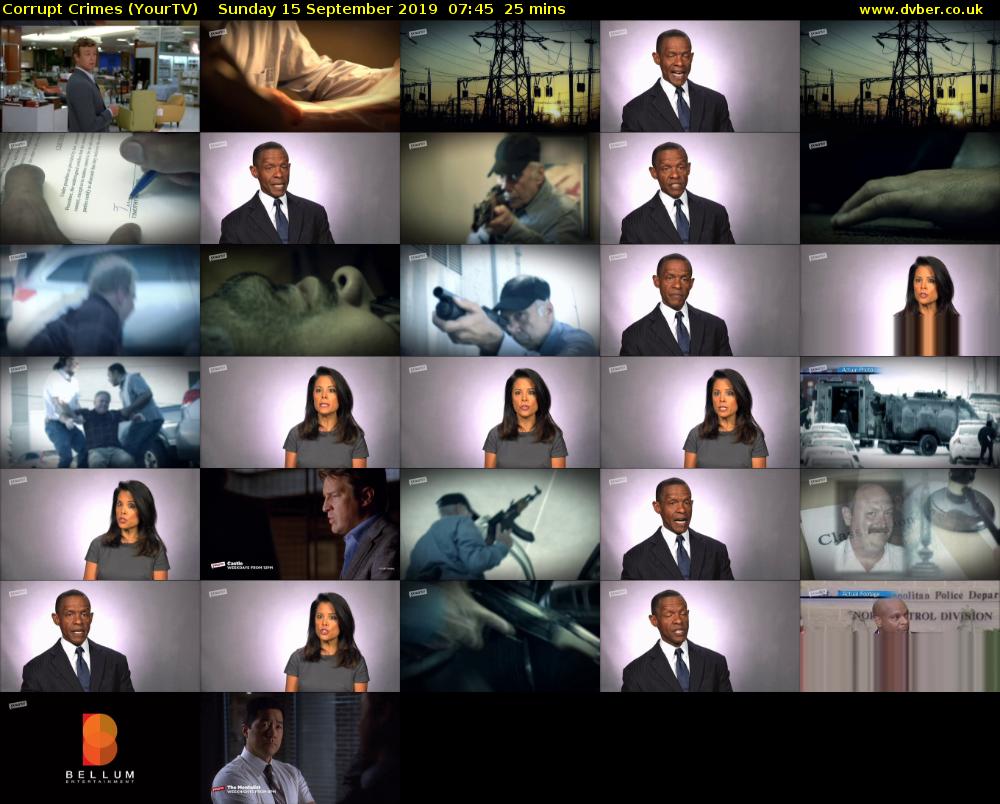 Corrupt Crimes (YourTV) Sunday 15 September 2019 07:45 - 08:10