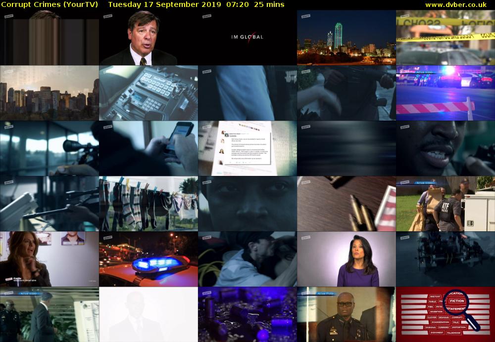 Corrupt Crimes (YourTV) Tuesday 17 September 2019 07:20 - 07:45