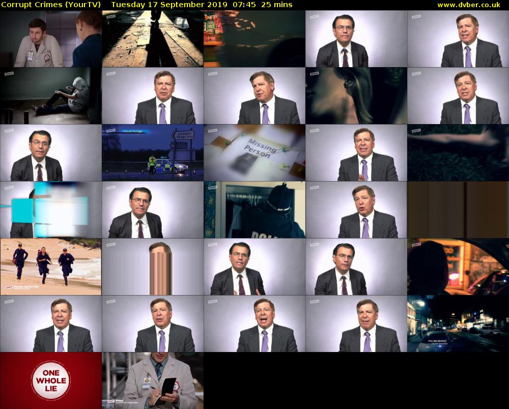Corrupt Crimes (YourTV) Tuesday 17 September 2019 07:45 - 08:10