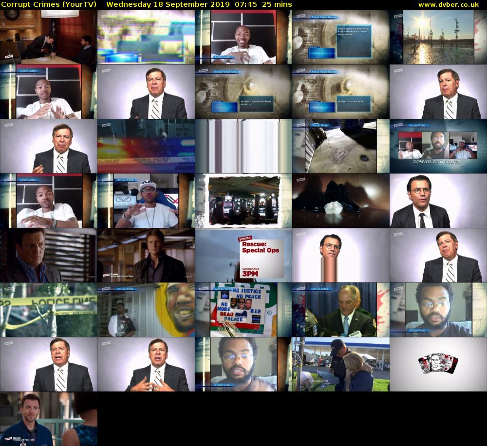 Corrupt Crimes (YourTV) Wednesday 18 September 2019 07:45 - 08:10