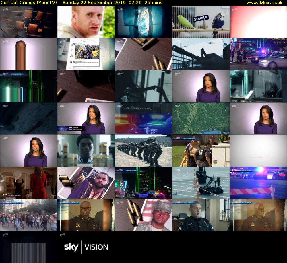 Corrupt Crimes (YourTV) Sunday 22 September 2019 07:20 - 07:45